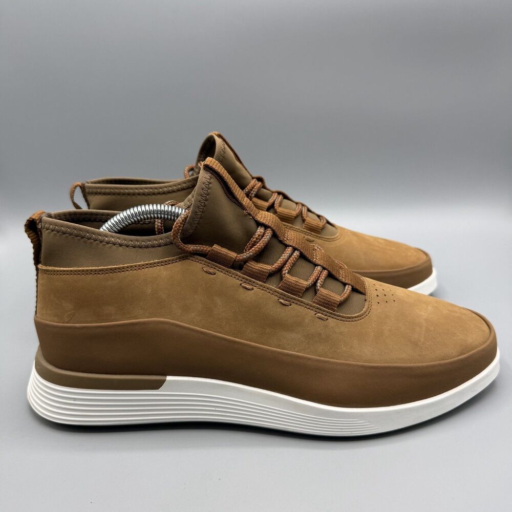 Wolf & Shepherd Crossover Mid Brown White Lace Up Shoes Sneakers Mens Size 10 M